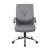 Boss Grey LeatherPlus Executive/Conference Chair with padded chrome arms - front