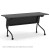 Flip Top Nesting Laminate Training Table - Coastal Gray worksurface with black base