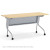 Flip Top Nesting Laminate Training Table - American Elm worksurface with silver base