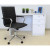 B9533C-BK Black Mid-Back Task/Conference Chair with small home office desk
