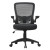 B6366BK-BK Flip Arm Mesh Back Office Chair with padded seat