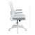 B6366WT-GY Grey Mesh & White Frame Flip Arm Task Chair  right view