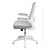 B6366WT-GY Grey Mesh & White Frame Flip Arm Task Chair  left view