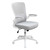 B6366WT-GY Grey Mesh & White Frame Flip Arm Task Chair with soft touch padded seat