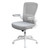 B6366WT-GY Grey Mesh & White Frame Flip Arm Task Chair left perspective