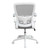 B6366WT-GY Grey Mesh & White Frame Flip Arm Task Chair rear view