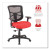 Elusion Mesh Mid-Back Swivel-Tilt Chair, Red Seat