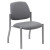 Boss Mid-Back Heavy Duty Armless Guest Chair in Grey anti-microbial vinyl- Supports 300 Lbs.