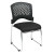 8455 Padded Stackable sled base guest chair with black padded fabric seat