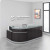 Cosmo L-Shape Reception Desk shown in Steely Gray Laminate