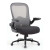 Ryde Big & Tall Gray Mesh Task Chair with Flip Arms & Black Frame - 500 lb. Capacity