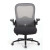 Ryde Big & Tall Gray Mesh Task Chair with Flip Arms & Black Frame - 500 lb. Capacity