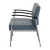 Vitality Medical Guest Chair - Slate Blue, Silver Frame
