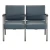 Vitality Medical Guest Chair - Slate Blue, Silver Frame