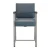 Vitality Medical Chair (Stool) - Slate Blue, Silver Frame