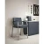 Vitality Medical Chair (Stool) - Slate Blue, Silver Frame