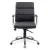 OfficeSource | Merak | Task/Conference Mid Back with Chrome Base in Black Faux leather - front view