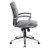OfficeSource | Merak | Task/Conference Mid Back with Chrome Base in Gray Faux leather - right view