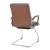 OfficeSource | Merak | Sled Base Guest Chair in Caramel Faux Leather with Chrome Base - right rear