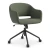 Saron Bucket Lounge Chair green with casters