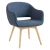 Saron Bucket Lounge Chair in blue with wooden base