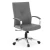 Wren Executive Chair gray and chrome 3/4 view