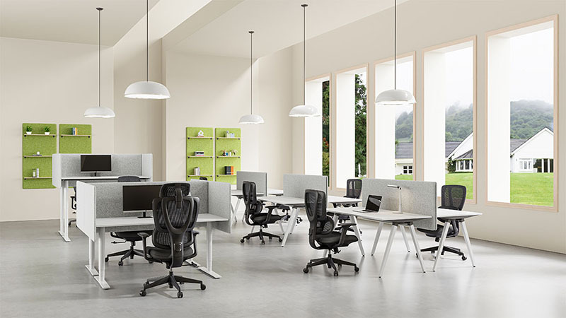 Seating Star Mesh Chairs in office setting
