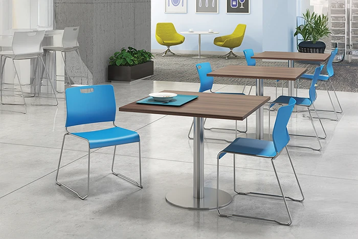 Kelley 1060 Stacking Chair in Azure Blue
