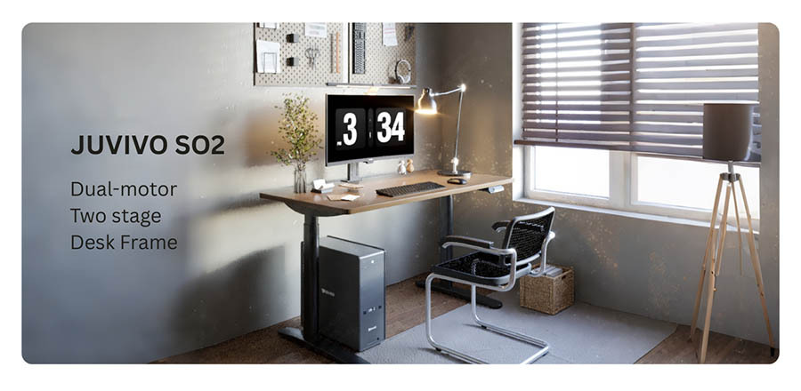 Flexisport Pro SO2 Dual-Motor 2-Stage Adjustable height Desk