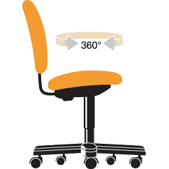 Big and Tall Mesh Office Chair 30 degree swivel