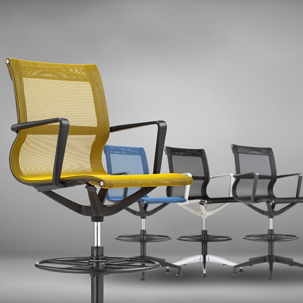 Eurotech Seating Kinetic Stool in multiple designer mesh colors