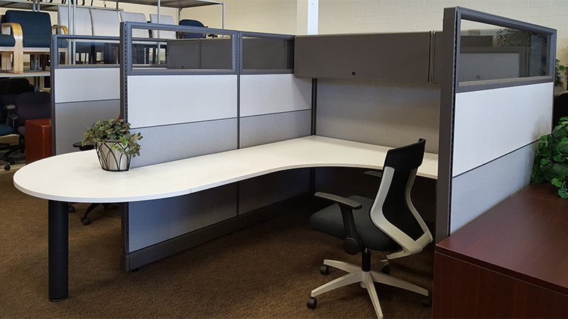 photo of remanufactured Herman Miller cubicles from Markets West