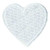 S-2888 1 Inch Heart (White) Patch