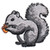 S-4910 Grey Squirrel Patch