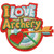 S-5113 I Love Archery Patch