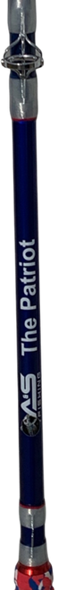 A&S 7'6" Big Game Baitcast Glow Rod -  The Patriot