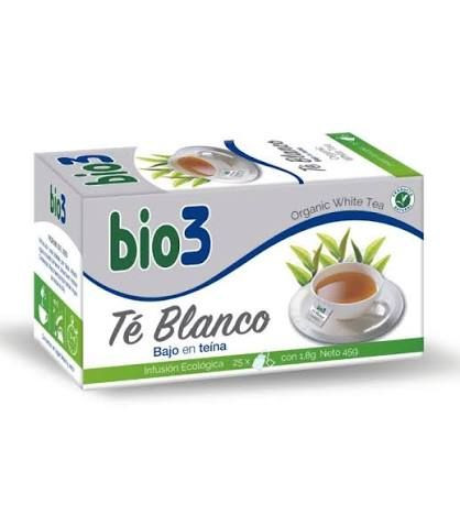 Bio3 Té Blanco EcológicoEstuche con 25 bolsitas filtro ecológico, con 1,8 g.