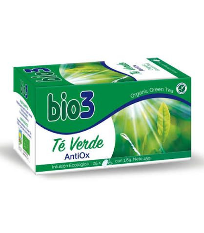 BIO3 TE VERDE ECOLOGICO Estuche con 25 bolsitas bolsitas filtro ecológicas de 1,8 g.