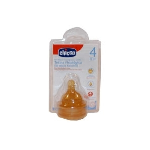 ChiCCo tetina fisiol. caucho flujo regulable boca ancha +4 m, 2 UD