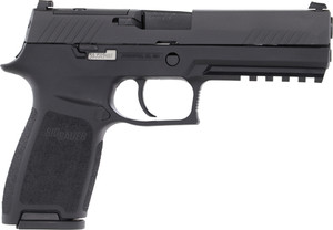 Sig P320 9mm 4.7" Siglite - Striker Or (2)10rd Black Steel