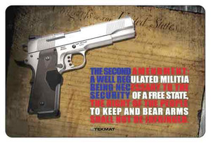Tekmat Armorers Bench Mat - 11"x17" 2nd Ammendment