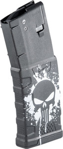 Mft Exd Magazine Ar15 5.56x45 - 30rd Punisher Splat White