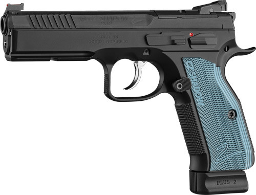 Cz Shadow 2 Or 9mm Fs 19-shot - Black Nitride Blue Grip