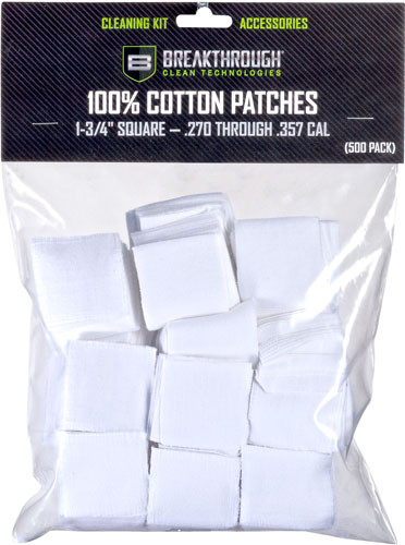 Breakthrough Cleaning Patches - 1 3/4" Square .270-357 50 Pack