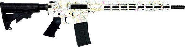 Glfa Ar15 Splatter 223 Wylde - 16" Nit Bbl White