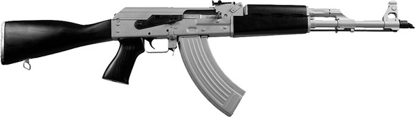 Zastava Zpapm70 Rifle 7.62x39 - Silver Cerakote 30rd Blk Stock