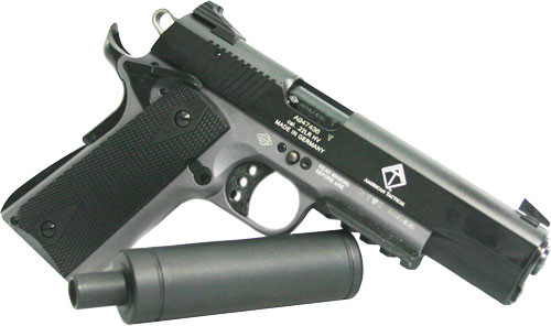 German Sport 1911 Ad-ops 22lr - 5" Black/grey 10rd W/rail