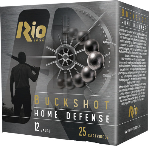 Rio Home Defense 12ga 2.75" - 1 Buck 9 Pellet 25rd 10bx/cs