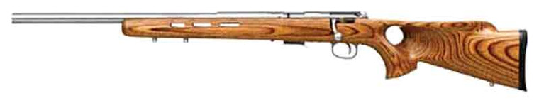 Savage 93r17-btvlss 17hmr Lh - 21"hb Acu-tgr Ss/br Lam T-hole