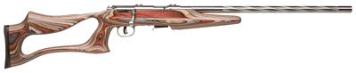 Savage 93r17-bsev 17hmr 21"hb - Fluted Acu-tgr Ss/brn Lam Evo<